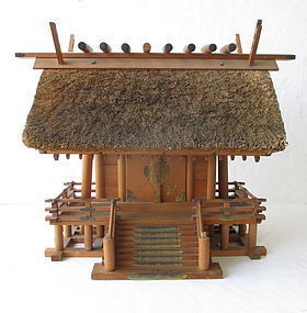Japanese Thatched Shinmei Style Shinto Shrine