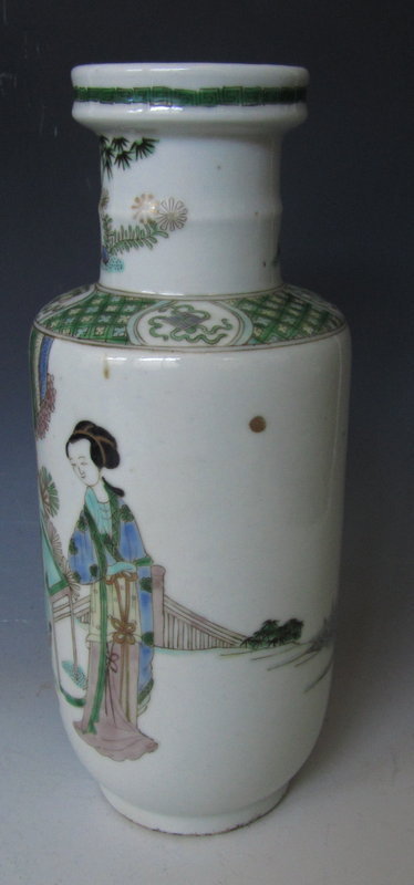 Antique Chinese Polychrome Porcelain Vase