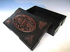 Chinese Hardwood Box with Auspicious Motifs
