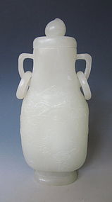 Chinese Jade Lidded Vase