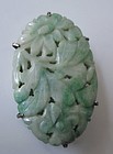 Chinese Jade Floral Plaque