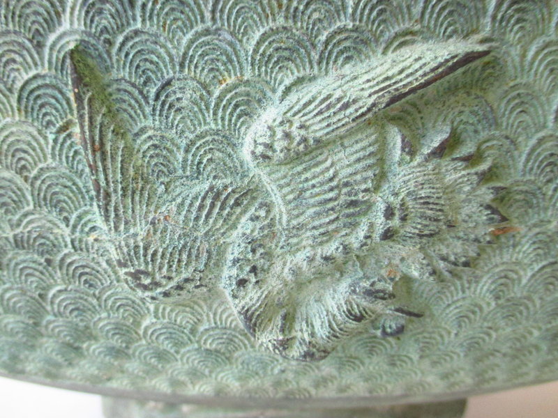 Antique Japanese Bronze Tripod Vessel