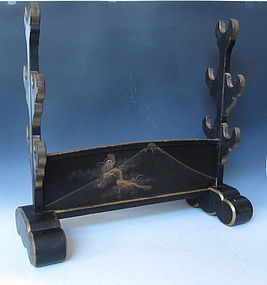 Antique Japanese Sword Stand with Dragon Makie