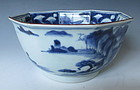 Antique Imari Sometsuke Octogonal Bowl