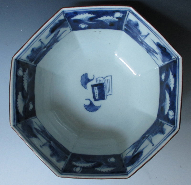 Antique Imari Sometsuke Octogonal Bowl