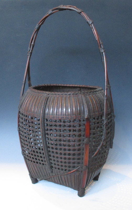 Japanese Bamboo Basket By Shochikusai