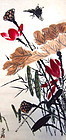 Chinese Hanging Scroll of Lotuses Qi Baishi