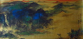 Large Chinese Landscape Painting Sun Yun Sheng