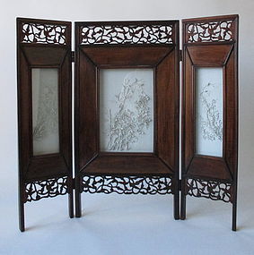 Chinese Three Panel Table Screen