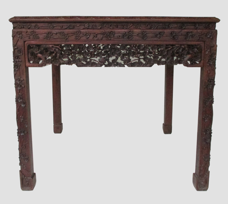 Antique Chinese Marble Inlaid Table
