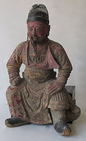 Chinese Ming Dynasty Wooden Figure