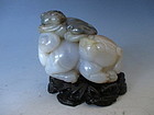 Chinese Agate Carving of a Tiger and Cub