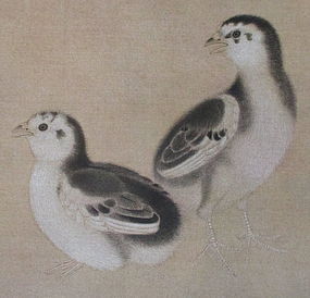 Chinese Print of Young Birds