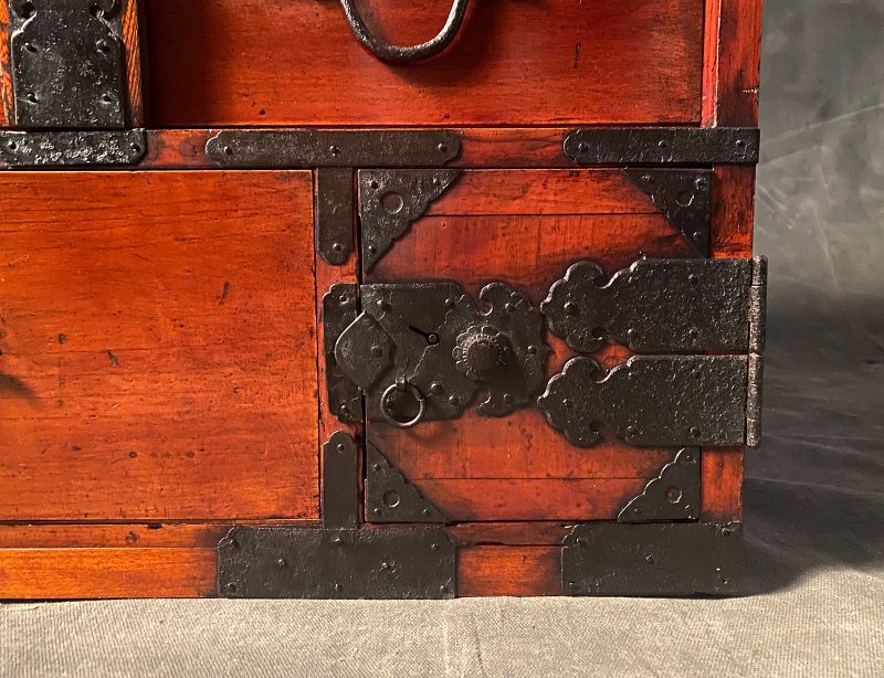 Antique Japanese Tansu with Locking Bar