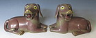 Chinese Antique Pair of Cloisonne Dogs