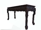 Chinese Hardwood Table with Motif of Lingzhi