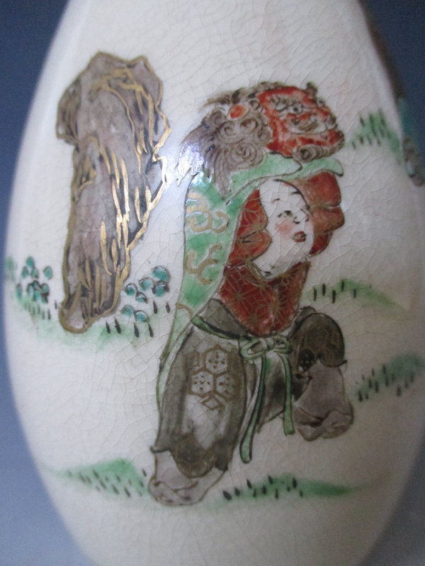 Meiji Period Satsuma Vase of Chinese Children