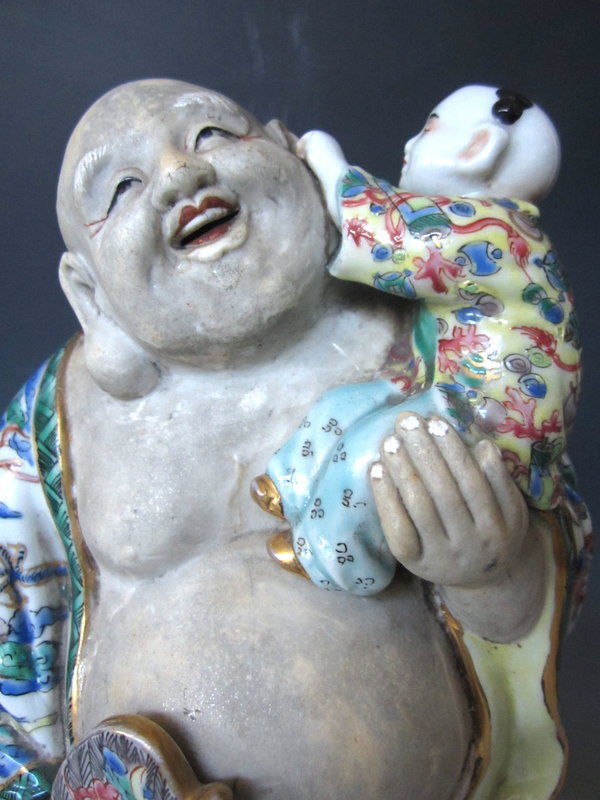 Kutani ware Sculpture of Hotei
