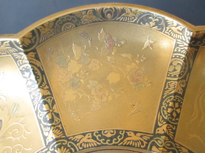 Meiji Period Eight Lobed Lacquered Dish