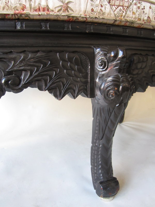 Japanese Antique Carved Dragon Couch