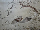 Chinese Antique Silk Embroidered Panel with Geese