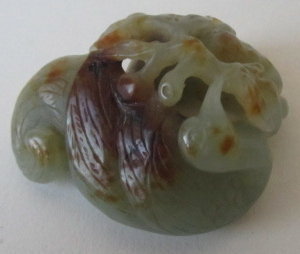 Antique Chinese Jade Carving of Bird
