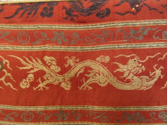Antique Rare Chinese Brocade Textile Panel
