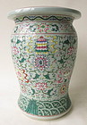 Chinese Polychome Porcelain Stool