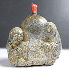 Antique Chinese Carved Stone Snuff Bottle