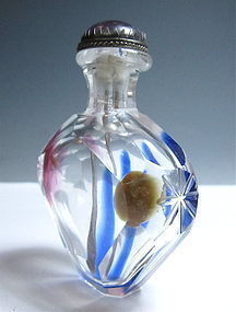 Antique Chinese Faceted Crystal Snuff Bottle
