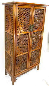 Tall Chinese Hardwood Cabinet