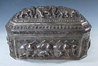 Burmese Repousse Silver Box