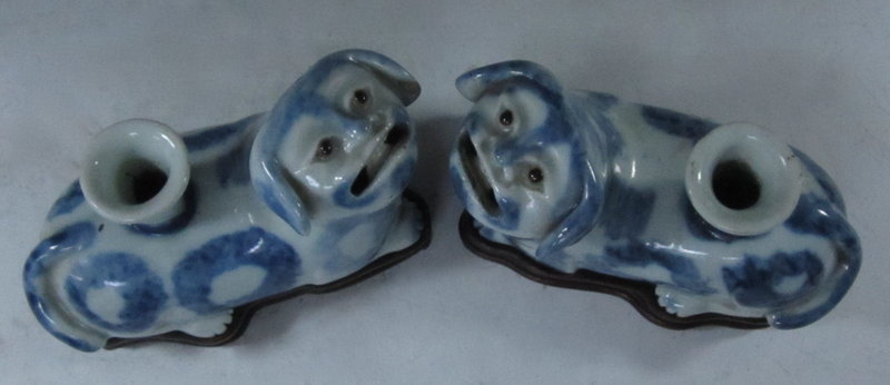 Antique Chinese Porcelain Blue and White Joss stick holder