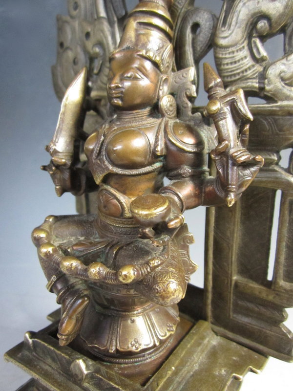 Indian Antique Bronze Figure of Durga