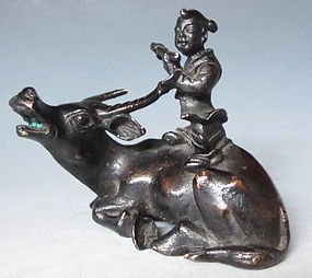 19th Century Chinese Bronze Water Dropper