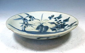 Antique Blue And White Porcelain Kitchenware Dish