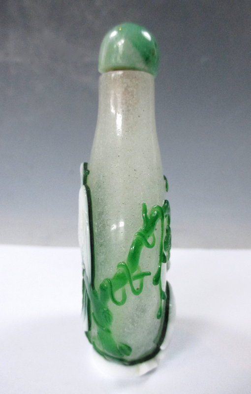 Signed Antique Peking Glass Snuff Bottle