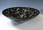 Chinese Ceramic Bowl With Oil Spot Glazing