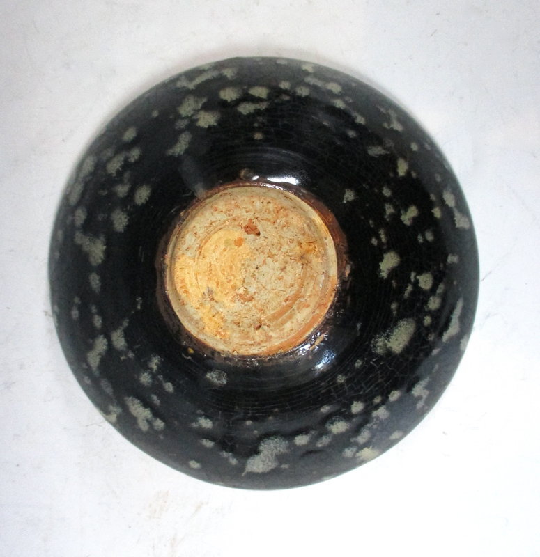 Chinese Ceramic Bowl With Oil Spot Glazing