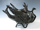 Antique Chinese Bronze Buddha Hand Citron Censer