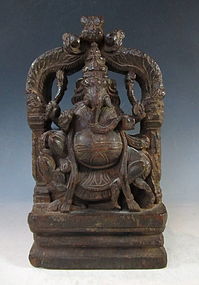 Burmese Wooden Carving of Ganesha
