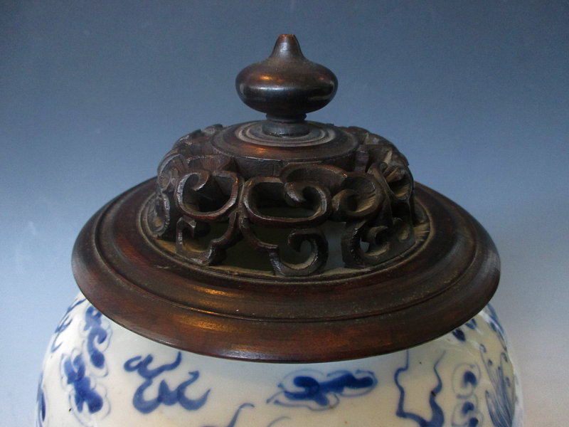 Antique Japanese Blue and White Porcelain Vase