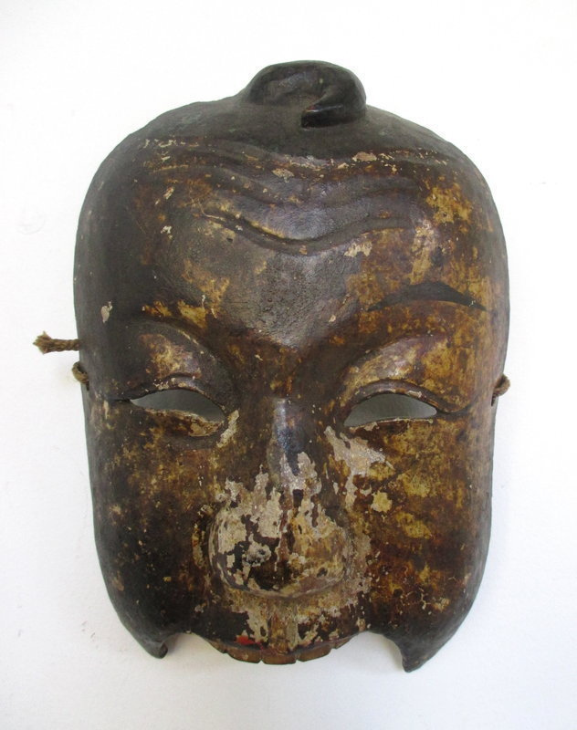 Antique Chinese Hand Carved Wooden Mask