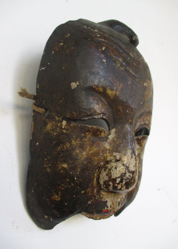 Antique Chinese Hand Carved Wooden Mask
