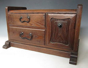 Japanese Small Personal Headside Box with Drawers