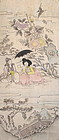 Korean Six Panel Screen of Scenes of Nature