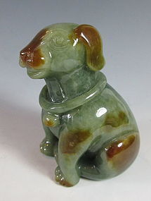 Chinese Jadeite Carving of a Dog