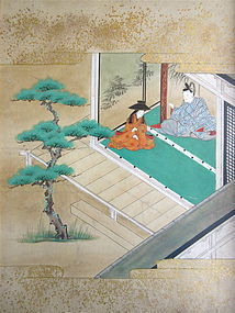 Antique Japanese Original Painting of Hachikatsugi Hime