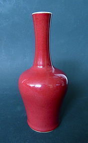 Chinese Monochrome Ox-Blood Porcelain Vase