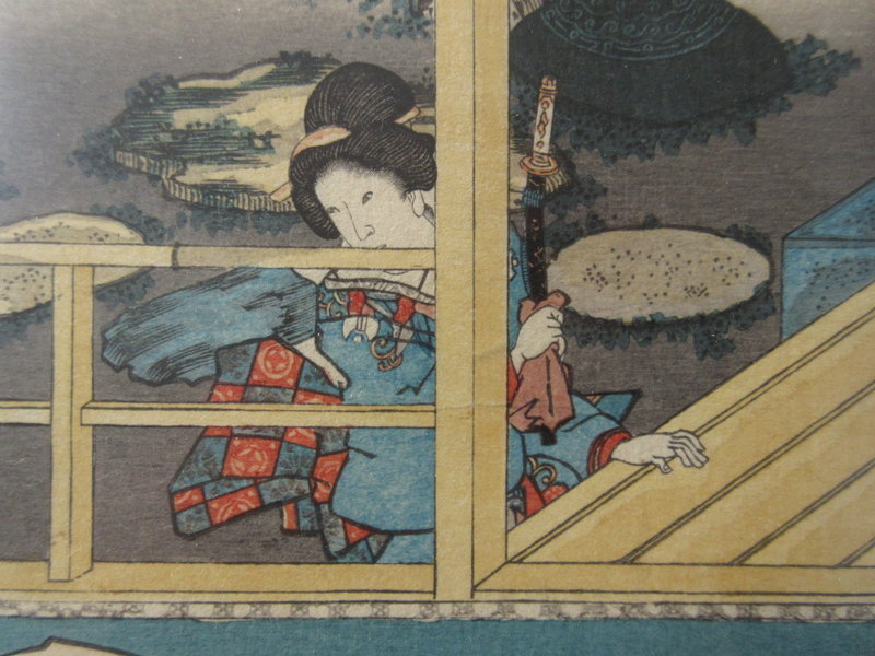 Antique Japanese Woodblock Print by Toyokuni III